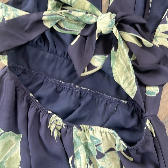 Fab’rik Size Small Palm Maxi with Faux Attached Wrap and open Sexy Back Tie - Picture 8 of 17